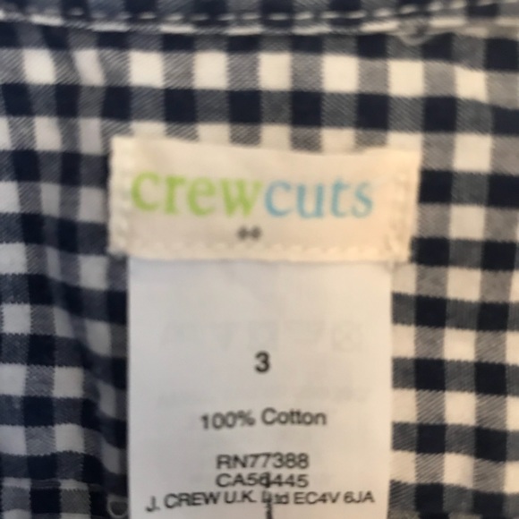 Crew cuts long sleeve button down gingham print - Picture 2 of 3